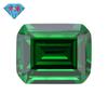 Huagang Gem Retângulo Chanfro Che Ping Zircônio Verde Pedra Nua Anéis Zircão Esmeralda Corte Verde CZ Hao Pedra
