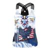 Ropa del Día de la Independencia 2026 Nueva Moda Femenina de Primavera y Verano Estilo Europeo y Americano Estampado de Mascotas Ajustado Adelgazante Camiseta sin Mangas para Mujer
