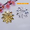 Nuevos accesorios de bricolaje hechos a mano, pegatinas de tela bordadas con flores de plata falsas, accesorios para tocados de actuación escénica, flor de metal n.° 11