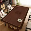 Jogo Americano Estilo Chinês, Tapete de Couro Resistente ao Calor, Resistente a Altas Temperaturas, Tapete Retangular Doméstico para Mesa de Chá, Tapete de Proteção de Mesa à Prova de Óleo e Impermeável