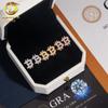 Aretes de moissanita de plata S925 Europa y Estados Unidos INS Nuevo temperamento Aretes de Bitcoin Europa y Estados Unidos hip-hop personalidad arete
