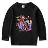 2026 Nova Camiseta Infantil de Primavera e Outono Gola Redonda Desenho Animado Manga Longa Camiseta Básica Conjunto para Meninos e Meninas Camiseta de Algodão