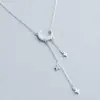 Collar con Borlas de Luna y Estrella para Mujer Estilo Frío Popular en Internet Ins Diseño de Nicho Cadena para el Cuello