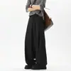 Pantalones Grises Sueltos y Bien Ajustados para Hombre, Primavera y Otoño, Estilo Pareja, Corte Holgado, Versátiles, Pantalones Largos