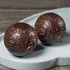 Ébano Tallado Balonmano Molino de Viento Madera Madera de Águila Durian Nogal Pelota de Fitness Juguete Pelota de Salud Masaje Madera Maciza Balonmano