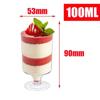 Vaso cuadrado para pastel de mousse vaso para postre mesa de postres pudín oblicuo vaso para gelatina tiramisú Vaso de Bran vaso de plástico desechable