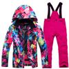 Nuevo Traje de Esquí para Niños Traje para Niñas Niños Medianos y Grandes Traje Exterior Engrosado Pantalones Cálidos de Invierno