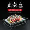 Plato rectangular para sashimi, plato de hielo, plato de buffet acrílico para platos fríos y aperitivos, plato para mariscos, sushi y frutas