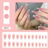 Explosões Vermelhas da Internet Puro Desejo Estilo Simples Usar Armadura Diariamente Manicure Branca Peças Europeias e Americanas Francesa Longa Armadura Removível