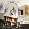Espejo de Maquillaje Plegable Estilo Ins, Espejo de Tocador de Escritorio para Dormitorio en Casa, Espejo de Tocador Grande de Hierro Forjado de Gama Alta