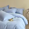 Juego de Cama de Cuatro Piezas 100% Algodón Cepillado Clase A 2026 Nuevo Color Sólido Otoño/Invierno Funda de Edredón Gruesa Cálida de Algodón Puro Sábana Plana Sábana Ajustable