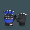 Guantes de Motocicleta de Medio Dedo para Hombre para Primavera y Otoño, Combate Anticaídas, Sanda Boxeo Tácticos Protectores Antideslizantes Delgados de Forro Polar