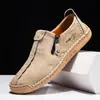 Em Estoque Novos Sapatos Casuais Slip-On Transfronteiriços para Homens, Sapatos de Couro com Zíper de Tamanho Grande, Mocassins Preguiçosos Feitos à Mão de Tamanho Grande para Comércio Exterior