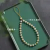 Chuiling Jade Natural Hetian Contas para Corrente de Celular Corrente de Celular de Alto Padrão Corrente para Pendurar Celular DIY de Alta Qualidade Venda por Atacado