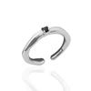Estilo Minimizado Diseño de Diamantes Combinable Anillo de Apertura de Onda Irregular Cobre Chapado en Oro Anillo de Qingdao