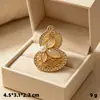 Nova Broche de Pedra Olho de Gato em Forma de Cabacinha Vazada, Popular Broche de Liga Ecológica com Pérola, Joia Clássica Estilo Chinês de Luxo Leve