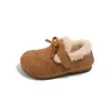 Zapatos Casuales para Niñas con Forro de Felpa Cálido de Lana de Cordero y Algodón 2025 Invierno Nuevos Suela Suave Dos-Algodón Zapatos Versátiles Zapatos Birkenstock Modernos