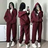 Conjunto deportivo casual transfronterizo para primavera y otoño, sudadera con capucha holgada estilo coreano y conjunto de pantalones jogger para correr para estudiantes