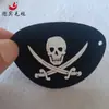 Parche Pirata de Fieltro para Ojo Único Calavera Parche para Ojo Venta al por Mayor Accesorios de Disfraz de Halloween Máscara de Mascarada