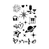 Nuevas pegatinas de tatuajes de purpurina creativas de bricolaje transfronterizas de Amazon para niños y adultos, Y2K Navidad Halloween