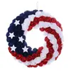 Decoração de Dia da Independência Placa de Madeira Estilo Country Americano com Corda Bandeira Americana de Madeira para Porta da Frente Varanda Parede Janela Decoração