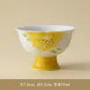 Juego de tetera y taza de té de cerámica pintado a mano en amarillo limón, juego de té kung fu de alta gama para uso doméstico con tetera individual, gaiwan y taza de té