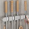 Gancho para trapeador, colgador de pared para trapeador, gancho para trapeador, escoba, estante fijo, inodoro sin perforaciones, artefacto de cocina, estante de almacenamiento multifunción