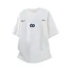 Camiseta de Manga Corta con Bordado de Letras Retro Americano para Hombre y Mujer, Nueva Tendencia de Verano, Top Holgado de Uso Rudo para Parejas