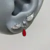 Brincos de Asa Brilhantes, Piercings de Hélix, Simples e Versáteis de Nicho Japonês e Coreano, Brincos de Coração e Anjo, Piercings de Hélix Doces e Descolados Sexy