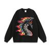 2024 primavera e outono transfronteiriço tinta branca quente impressão por injeção direta animal legal camiseta de manga curta solta casual top para homens