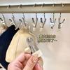 Clip Metálico Multifuncional Estante para Sombreros Clip para Pantalones y Medias Clip para Calcetines Doméstico Colgante Clip de Tres Caracteres Gancho Cromado Colección