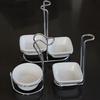 Suministros de hotel venta al por mayor restaurante de olla caliente acero inoxidable estante para cucharón de sopa estante para vajilla estante para cucharas redondo cuadrado con forma de cisne