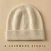 Sombrero de Otoño e Invierno 100% Cachemira Unisex Grueso Cálido Tejido Sombrero Combinable Cabeza Grande Wai Gorro de Protección para las Orejas