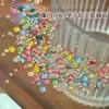 K9 Novo Super Brilhante Fundo Plano Colorido Redondo Pedras de Strass para Unhas Misturadas Pedras de Strass Trituradas Pedras Redondas Dopamina Adesivos de Unhas Decorações