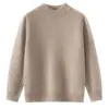 Prenda básica de punto de cachemira para niños, unisex, engrosada, cuello semi-alto, color liso, jersey de cachemira, capa base para otoño e invierno