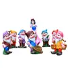 Escultura de Personagem de Desenho Animado Grande de Fibra de Vidro para Exterior Anão da Branca de Neve Artesanato Enfeites Decorativos para Jardim de Infância