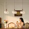 Lustre de sala de estar vintage estilo francês luz principal, 6 luzes cristal retrô, luminária de alta qualidade novo estilo chinês proteção ocular, arte em ferro