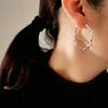 Pendientes de moda de estilo simple Pendientes de plata S925 Pendientes de plata de cuerpo entero Textura de lujo ligero atmosférica Plata esterlina Exagerado pendiente de aro grande