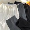 Pantalones de pierna ancha de alta gama ins Modernos Combinan con todo Nuevo Drapeado High Street Cordón Sueltos Slim Casuales Pantalones para Hombre Primavera y Verano