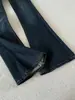 Jeans Acampanados Azul Profundo Vintage para Mujer, Estilo Verano, Talla Petite, Súper Elegantes, Corte Holgado, No Ajustados en las Piernas, Pantalones de Campana Largos hasta el Suelo