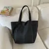 Bolsa Tote Plissada Estilo Coreano para Mulheres 2025 Outono Nova Estilo Literário Estilo Casual Bolsa de Ombro Único Transversal
