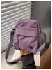 Bolso Cruzado Casual de Color Sólido Nuevo Bolso de Hombro de Moda para Mujer Bolso de Tela Versátil Repelente al Agua Ligero Bolso para Teléfono de Compras
