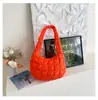 Bolsa Nuvem Plissada Estilo Coreano Casaco Feminino Acolchoado de Penas Bolsa Bolha Grande Capacidade Bolsa Dumpling Bolsa Casual Bolsa de Ombro Fashion