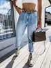 [Personalización de Jeans] Pantalones Rectos Sueltos de Pierna Ancha Transfronterizos Latinoamericanos Ropa de Denim Elástico de Algodón Europea y Americana Personalización