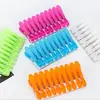 24 Piezas de Pinzas de Plástico Fuertes y Coloridas Pequeñas para Calcetines Pinzas para Secar Ropa Pinzas a Prueba de Viento Pinzas para Secar Ropa
