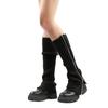 Calcetines de Lana y Cubrepies para Mujer, Calcetines de Rizo Estilo Coreano para Otoño e Invierno, Calentadores de Pierna de Punto, Cubrebotas con Cremallera, Calcetines para Botas, Calcetines de Moda