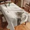 Nova Toalha de Mesa Zen Estilo Chinês, Sem Lavagem, Impermeável, à Prova de Óleo, Resistente ao Calor, Capa de Mesa de Jantar de Madeira Sólida em PVC, Tapete para Mesa de Centro de Sala de Estar