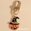 Llavero de aleación con temática de Halloween transfronterizo, Tarot, Gato Negro, Calabaza, Fantasma, Colgante de esmalte, Accesorio para bolso, Regalo