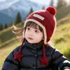 Gorro Infantil Invierno Rojo Festivo Año Nuevo Lana Bebé Lindo Estilo Coreano Engrosado Cálido Protección Orejas Gorro Moderno