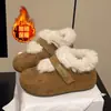 Zapatos Birkenstock con suela gruesa que aumentan la altura para mujer, novedad de invierno 2026, superventas, slip-on, retro, versátiles, de corte bajo, zapatos individuales para mujer